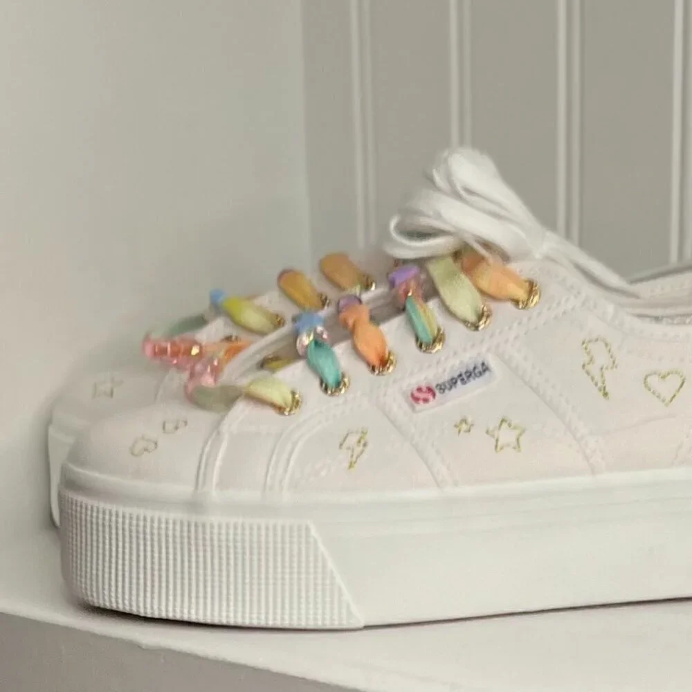 SUPERGA + LOVESHACKFANCY 2790 SZ 8.5 NWT Platform Sneaker, Fantasia Collection